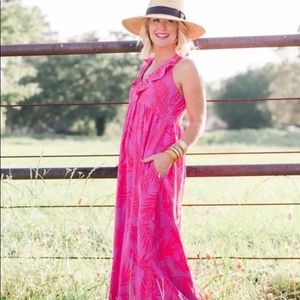 Brand new Gibson Cassie Sugarplum Summer Nights ruffle maxi